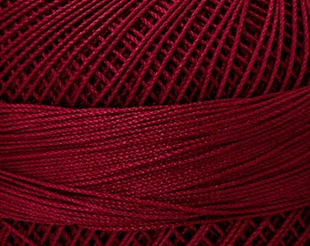 Lizbeth Tatting Thread, GARNET DARK, #20-674, Size 20