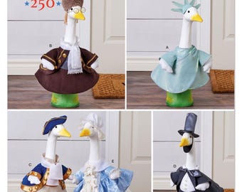 Patriotic Geese Clothes, Sewing Pattern, Simplicity S3224
