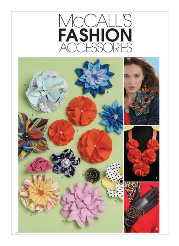 New MCCalls Pattern M6047 Fabric Flowers and Rosettes