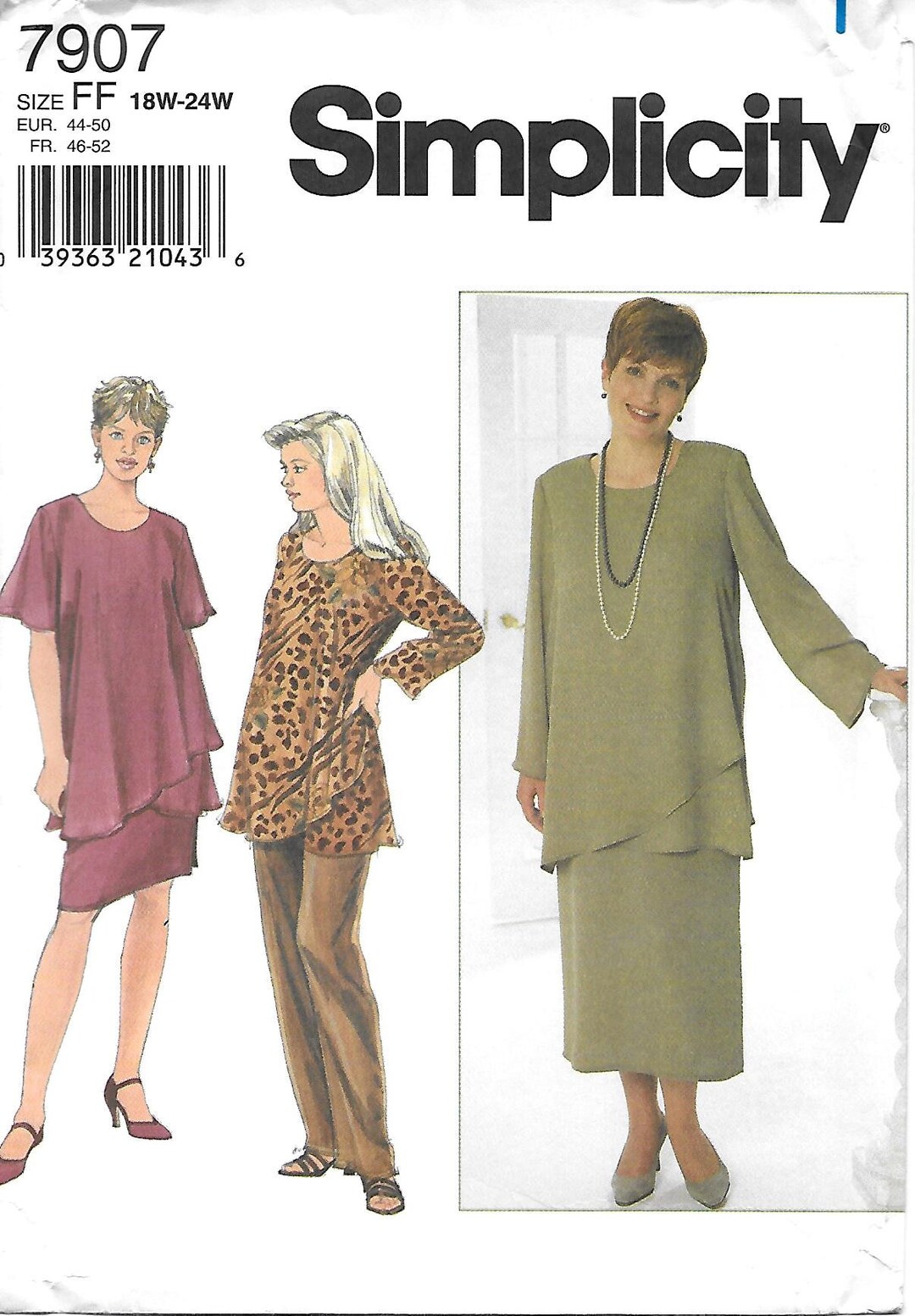 Women's TUNIC, SKIRT, PANTS, Sewing Pattern by Simplicity 7907, Size ...