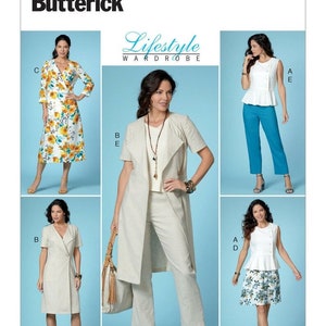 Misses' Top, Dress, Skirt and Pants, Wardrobe Sewing Pattern, Butterick B6670, Size 6-14