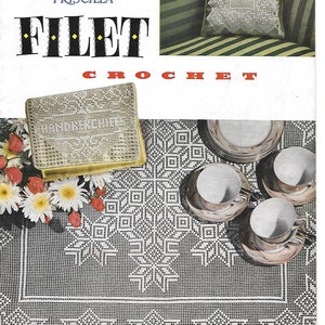 Coats & Clark&#39;s O.N.T. Filet Crochet Book No. 317 Priscilla Filet Crochet, Vintage Copyright 1955