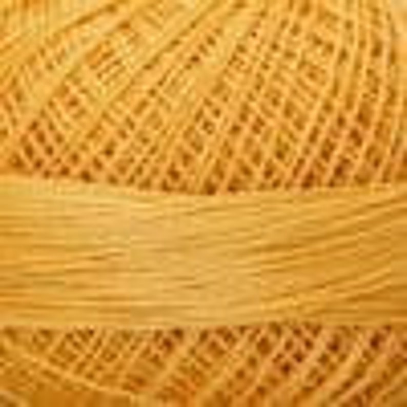 Lizbeth Tatting Thread, GOLDEN YELLOW MEDIUM, color 20-613, Size 20 image 1