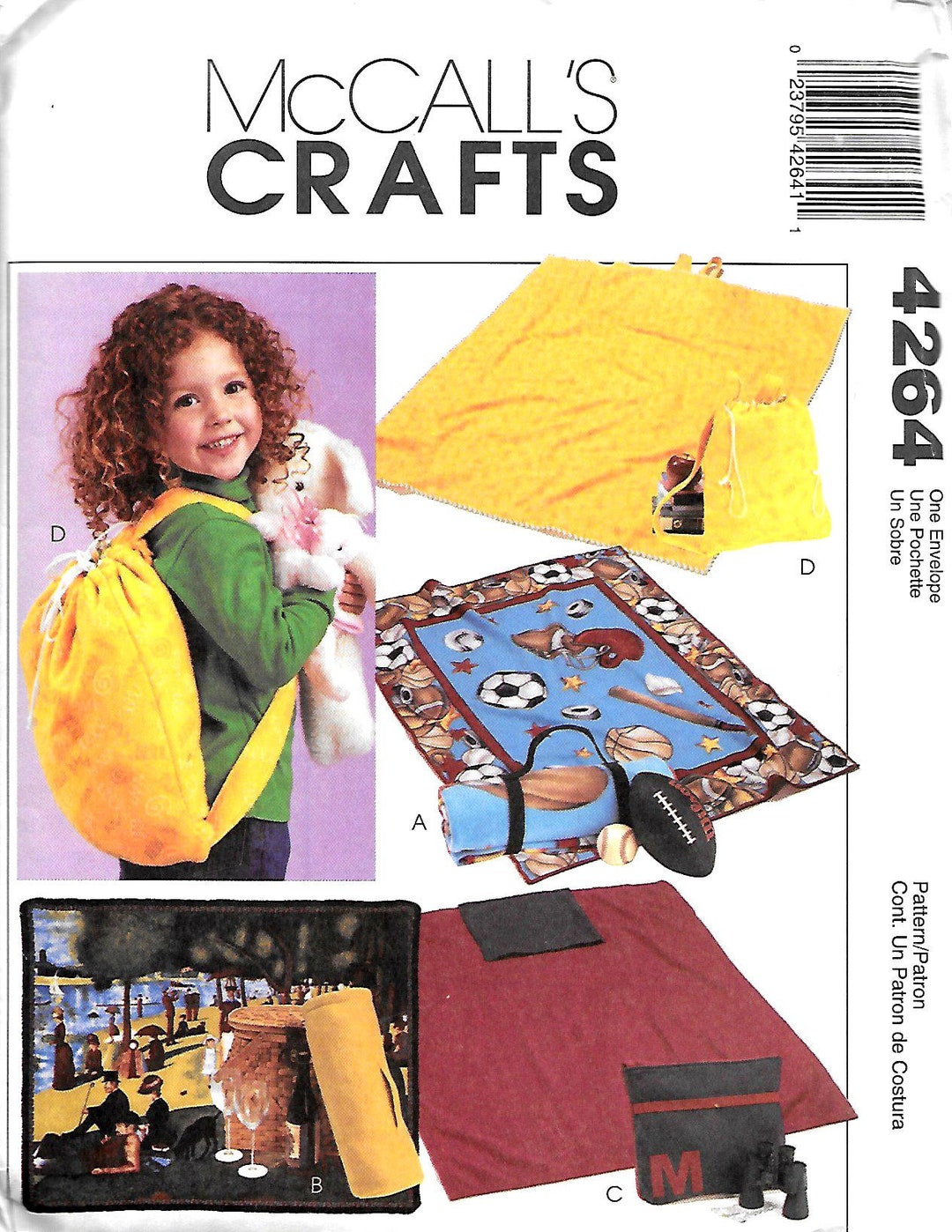 EASY FLEECE BLANKETS Pattern by Mccall's Crafts 4364/ 4 Etsy