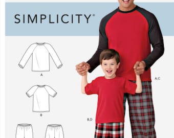 Men&#39;s & Boys LOUNGEWEAR/PAJAMAS, Easy to Sew, Sewing Pattern by Simplicity 9128, Boys s-l, Men&#39;s s-xl, New