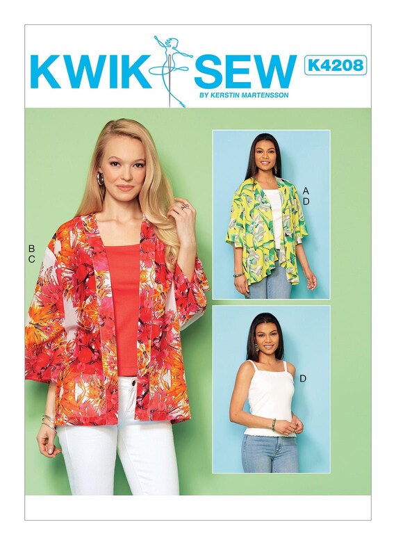 Openfront Loose Jackets and Knit Tops Sewing Pattern by Kwik Etsy