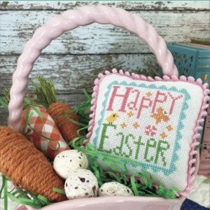 HAPPY EASTER, Cross Stitch Pattern by Lindsey Weight of Primrose Cottage Stitches