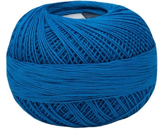 Lizbeth Tatting Thread, BRIGHT BLUE DARK, color #711, Size 20