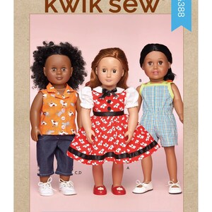 18" Doll Clothes, Sewing Pattern by Kwik Sew K4388