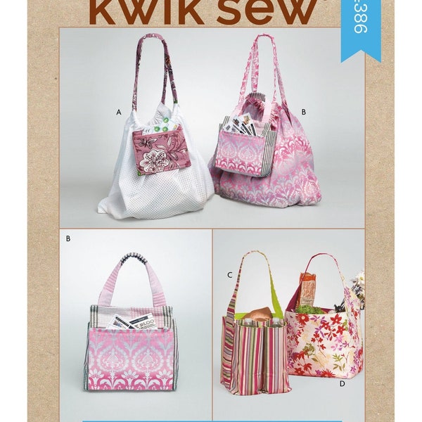 ECO FRIENDLY Grocery Shopping TOTES, Sewing Pattern by Kwik Sew K4386
