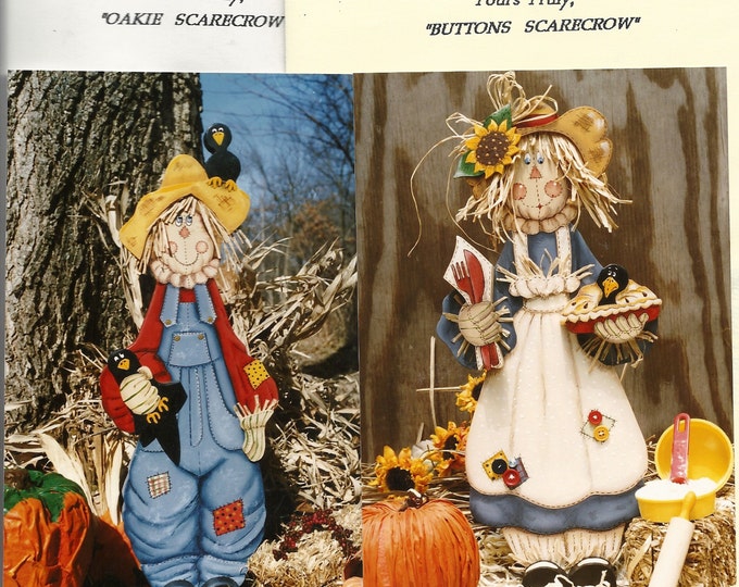 CHARMING Boy and Girl SCARECROW Tole Painting Patterns Etsy