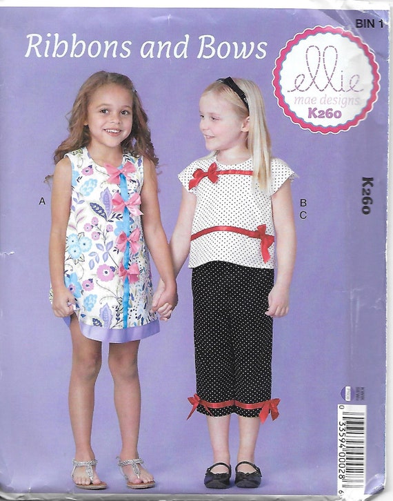 CUTE Dress, Top, Capris, Ellie Mae Designs Sewing Pattern by Kwik Sew K260  