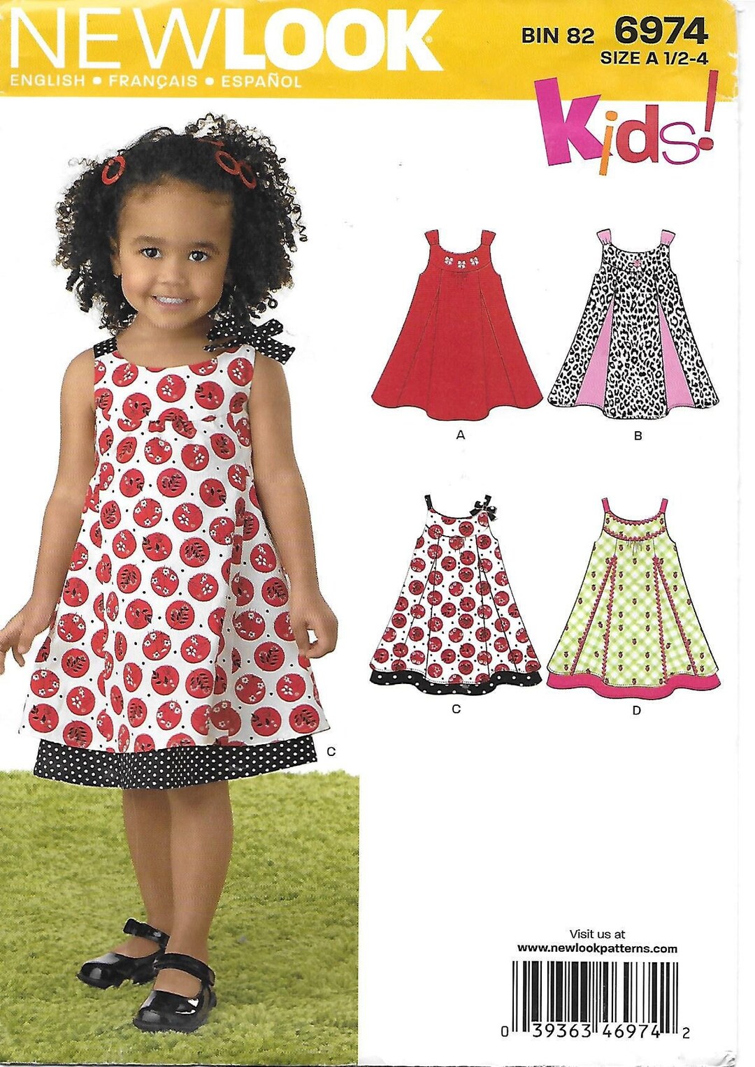 CUTE Baby/toddler DRESS Sewing Pattern by New Look 6974 Etsy