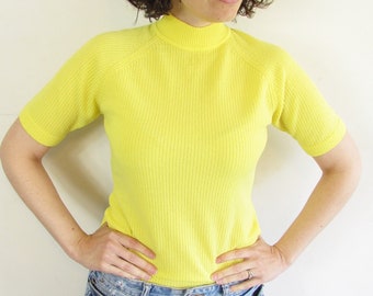Yellow short sleeve turtleneck Clearance