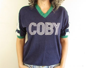 Vintage 1970s 1980s Distressed COBY Electronics Single Stitch T Shirt M L