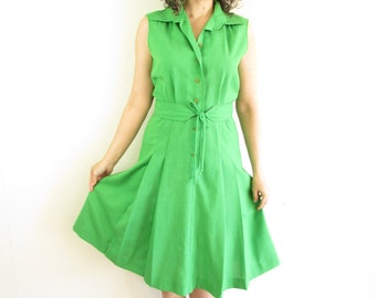 Vintage 1970s Pedestal Originals Neiman Marcus Kelly Green
