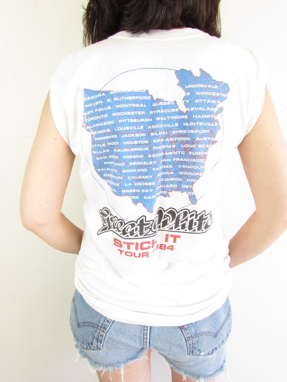 Vintage Great White Band Concert T Shirt 1984 Sti… - image 6