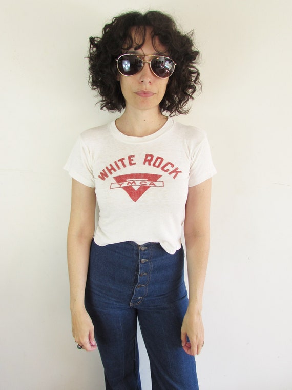 Vintage White Rock YMCA T shirt 1950s 1960s Champi