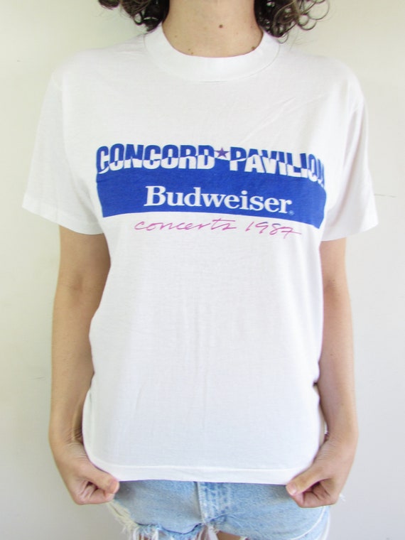 Vintage Concert T shirt 1987 Concord Pavilion Bud… - image 3