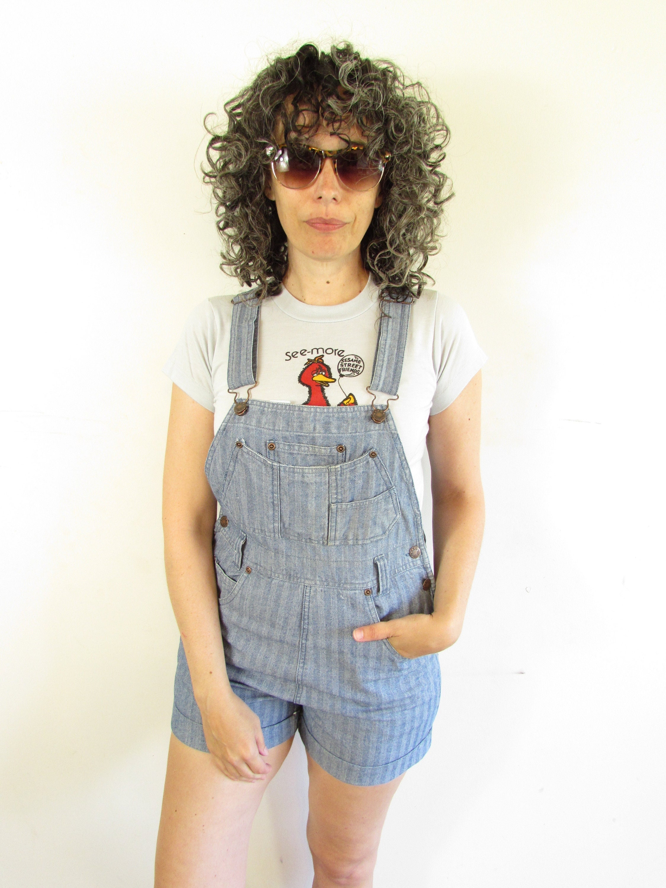 90s Overall Shorts - Etsy