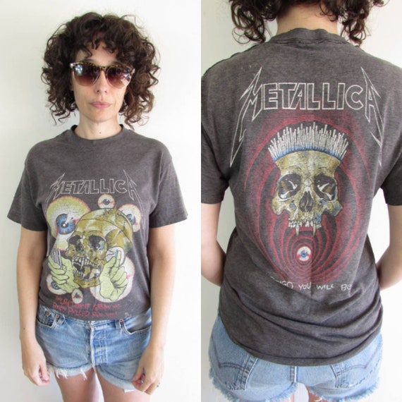 Distressed metallica t clearance shirt