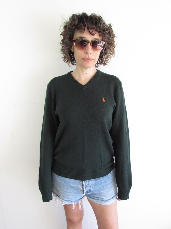 Vintage Green Sweater 1990s Y2K Polo Ralph Lauren… - image 3