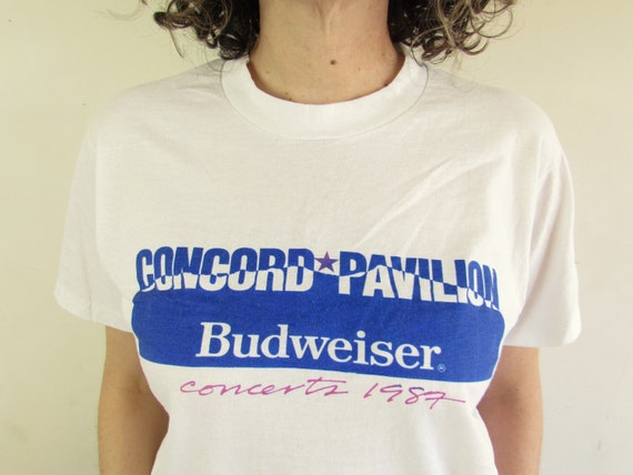 Vintage Concert T shirt 1987 Concord Pavilion Bud… - image 4