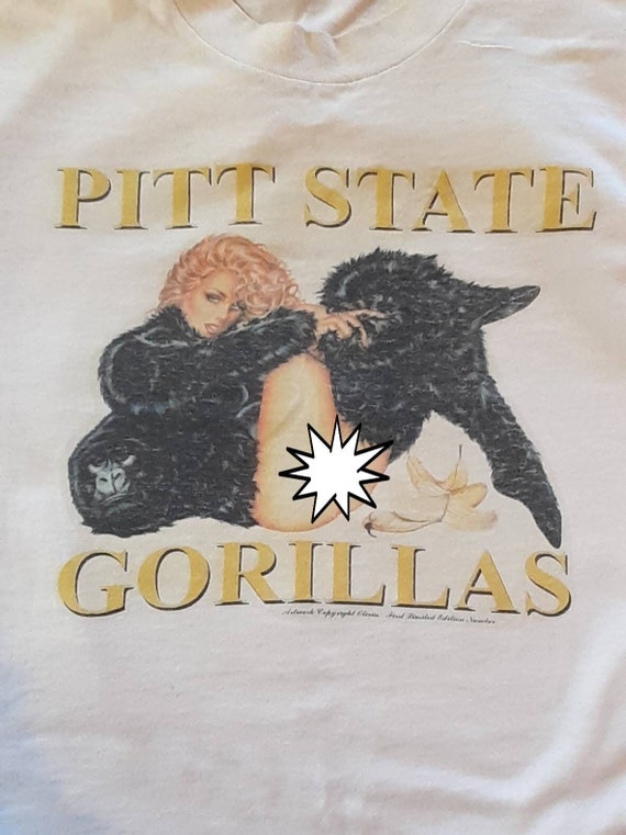 Vintage Pitt State Gorillas T shirt 1990s Suggesti