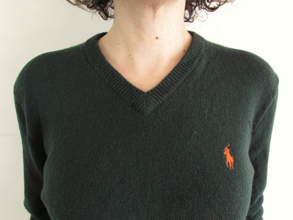 Vintage Green Sweater 1990s Y2K Polo Ralph Lauren… - image 7