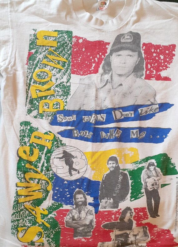 Vintage Sawyer Brown Concert T shirt 1992 Dirt Ro… - image 9