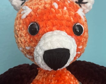 Panda roux/renard roux au crochet