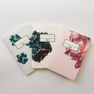 Minerals Pocket Notebooks - 3 Pocket Notebooks Pack - Journal - Sketchbook - Blank pages - Lined pages - Dotted pages