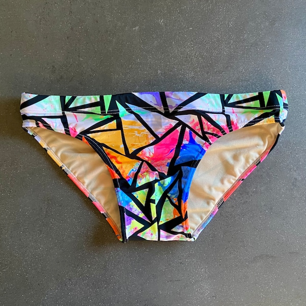 Color Fracture Swim Brief, Men's Swimwear, Men's Swim Brief