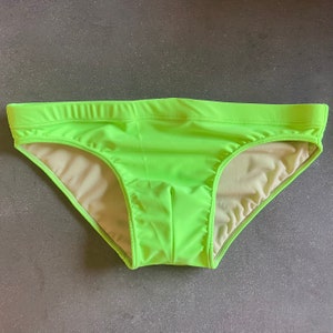Men&#39;s Electric Lime Neon Swim Brief, Men&#39;s Swim Brief