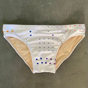 Rainbow Dots Swim Brief, Men&#39;s Swimwear