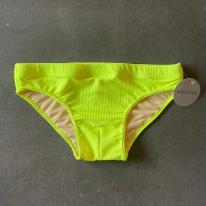Ribbed Textured Swim Brief in Lemonade