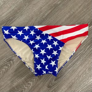 Mens Patriotic Swim Brief- mens swimwear, Red White & Blue Swimwear