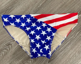 Men's Patriotic Swim Brief – American Flag Swimwear