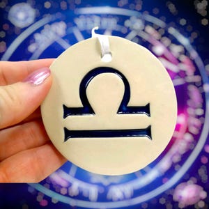 Adorno del zodiaco Libra, adorno astrológico, signo zodiacal Libra, regalo para calcetines navideños