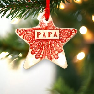 Custom Star Ornament MADE TO ORDER, Personalized Ornament, Custom Word, Baby Name Ornament, Christmas Stocking Stuffer