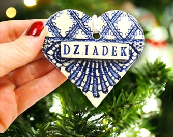 Dziadek Ornament, Polish Grandfather Ornament, Grandparent Gift, Stocking Stuffer