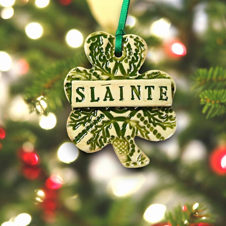 Slainte Ornament, Ireland Decor, Irish Ornament, St. Patrick's Day Ornament, Celtic Decor, Drinking Toast, Housewarming, Stocking Stuffer image 5