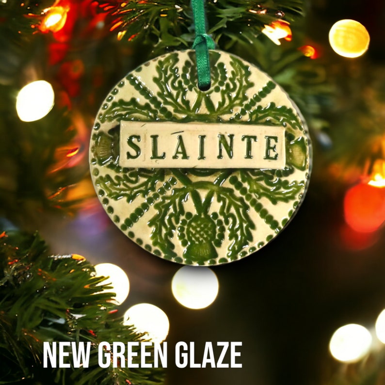 Slainte Ornament, Ireland Decor, Irish Ornament, St. Patrick's Day Ornament, Celtic Decor, Drinking Toast, Housewarming, Stocking Stuffer image 2