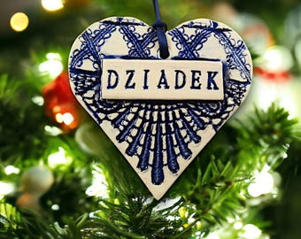 Dziadek Ornament, Polish Grandfather Ornament, Grandparent Gift, Stocking Stuffer