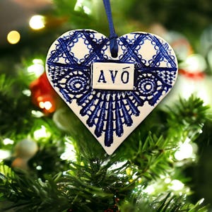 Avó Ornament, Grandparent Gift, Valentine Heart,New Grandmother, Grandma Christmas, Portuguese Avo, Lisbon Gift