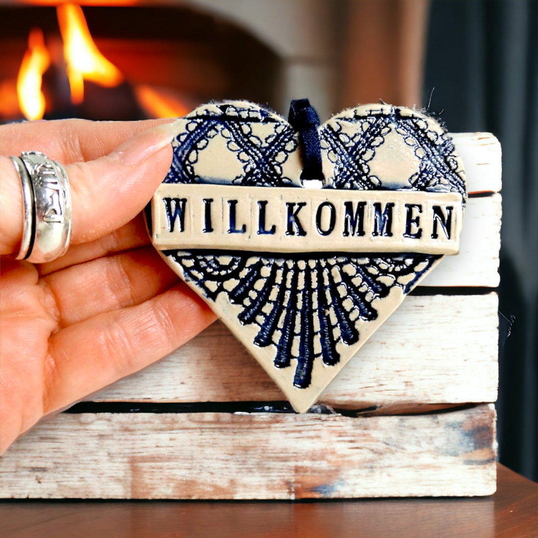 Willkommen Ornament, German Tree Ornament, Germany Christmas
