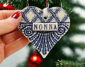 Ornamento della nonna, nonna italiana, ornamento di Natale, Babbo Natale segreto, imbottitura per calze