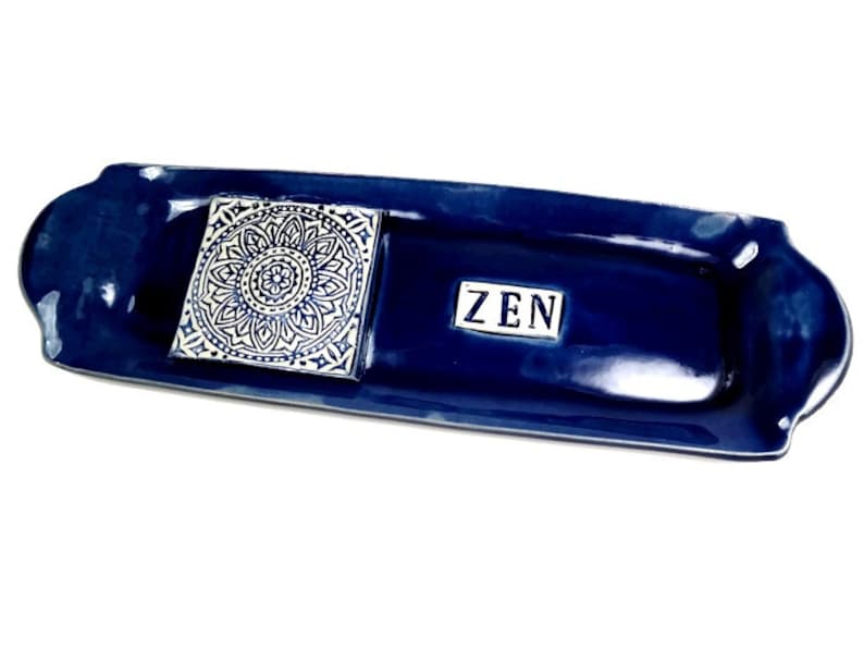 Boho Dorm D\u00e9cor Incense Plate Meditation Altar Yoga Teacher Gift Buddhist Decor Zen Dish Mandala Plate Bohemian Decor College D\u00e9cor