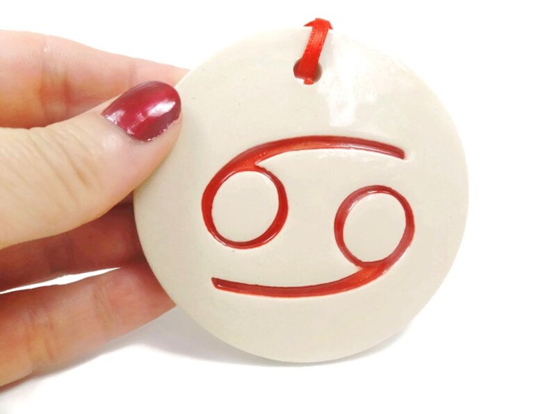 Cancer Zodiac Ornament Sun Sign Zodiac Sign Horoscope Etsy