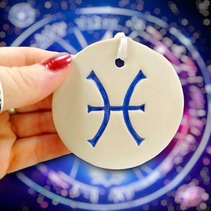 Pisces Zodiac Ornament, Astrology Ornament, Zodiac Gift, Horoscope Signs